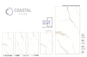 Carreaux de sol en porcelaine de haute qualité brillants 600x1200MM Faron Statuario - Product Image 2