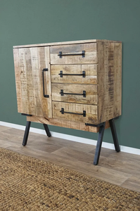 <b>Small</b> Modern <b>Wood</b> 1-door <b>Sideboard</b> for Living Room Bedroom & Hotel Use - Product Image 2