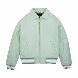 Nueva Chaqueta de Cuero de Invierno con Cuello Alto, Diseño de Moda, Cremallera Completa, Parche OEM, Chenilla, Chaqueta Universitaria Personalizada 2026 - Product Image 1