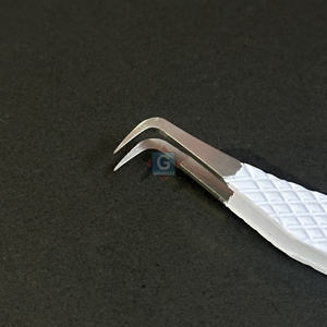 Pinzas de pestañas de acero inoxidable de precisión de alta calidad, herramienta aplicadora de pestañas para cuidado personal - Product Image 2