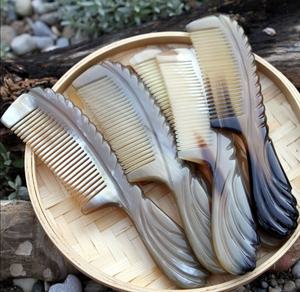 Peigne en corne ayurvédique durable et écologique de luxe pour cheveux lisses et sans frisottis Produit de soin capillaire artisanal naturel - Product Image 6