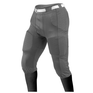 Pantalon de football noir rembourré pour homme avec ceinture blanche, coupe athlétique, toutes saisons, couleur unie, matière en polyester mesh - Product Image 4