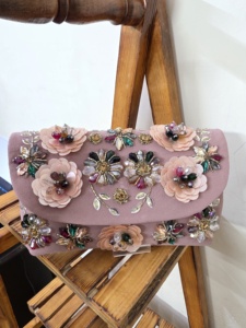 Bolso de mano con cuentas hecho a mano, detalles de piedras, bolso de noche, bolso de boda, para fiestas, elegante, bolso de mano para mujer, calidad de exportación, el más vendido - Product Image 5