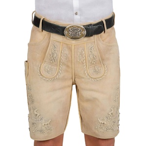 Pantalones cortos bávaros Lederhosen, auténticos Lederhosen alemanes, disfraz para el festival Oktoberfest para hombres. - Product Image 3
