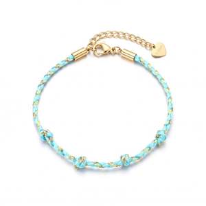 เจลิยา มูฟ มาย เวย์ โบโฮ เลค บลู สายถักสีฟ้า สร้อยข้อมือแฟชั่น - Product Image 1