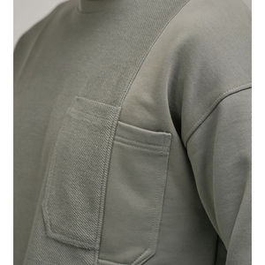 Sweat-shirt à col rond en molleton thermique en coton mélangé pour hommes, sweat-shirt athlétique doux, sweat-shirt à capuche personnalisé - Product Image 2