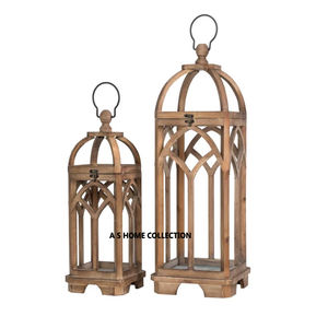 Hot <b>Sale</b> High Quality Natural Wooden and Metal Used Home <b>Lighting</b> Use Dinnerware Tabletop Candle Lantern - Product Image 6