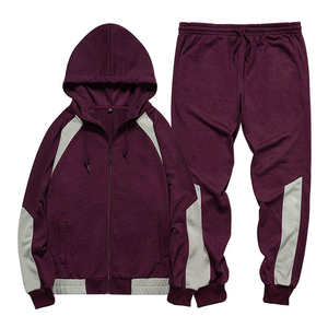 Traje de gimnasio para hombre, chándal, traje de Jogger de dos piezas, ropa cómoda de manga larga para entrenamiento y fitness - Product Image 5