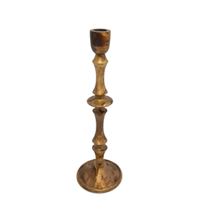 Bougeoir en fer et bois de décoration de table Bougeoir couleur argent pour décorations de maison et de fête - Product Image 6