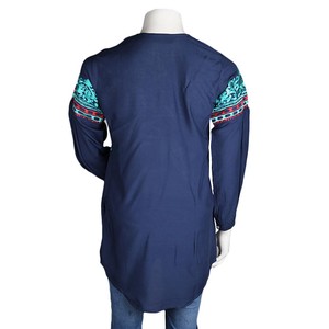 Women's Embroidered <b>Kurti</b> - Navy-Blue - Product Image 3