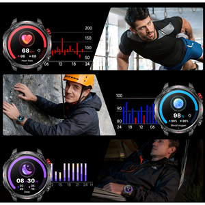 Montre connectée sportive étanche IP68 HT45, bracelet en silicone, boussole, lampe de poche, batterie 1100 mAh, écran 2 pouces, tracker de fitness extérieur - Product Image 4