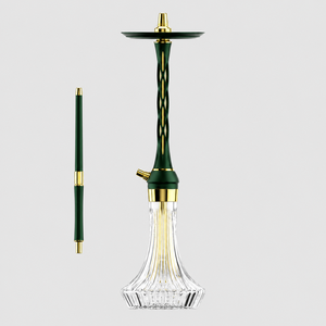 Ensemble de pipe à eau en acier inoxydable de qualité supérieure de 65 cm avec base en verre, un seul tuyau, multicolore, boîte cadeau pour la vente en gros - Product Image 2
