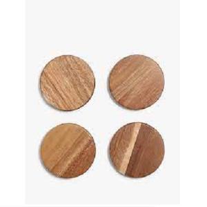 Ensemble de dessous-de-verre en bois de pin massif non fini - Carré/Rond/Cœur - Écologique - Bricolage - Décoration de la maison - Jouets en bois éducatifs - Product Image 4