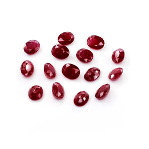 Rubis ovales naturels africains non traités, calibrés, 5x7mm, 6x8mm, pierres précieuses rouges, taille brillant émeraude, facettées, 8mm, traitées thermiquement, en vrac - Product Image 4