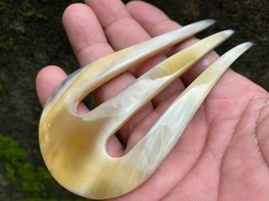 Polished Finish Buffalo Horn <b>Hair</b> <b>Pins</b> <b>for</b> Women's Ox Horn <b>Hair</b> Styling Stick Natural Accessory - Product Image 2