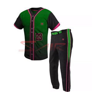 Ensemble d'uniformes de sport de baseball respirants, antibactériens et à séchage rapide de haute qualité, tailles plus, options personnalisées, vente en gros - Product Image 5