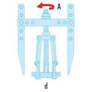 Facom Medium Power Engineering Gear <b>Puller</b> Kit - Product Image 2