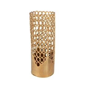 Vase à fleurs exclusif en métal de luxe fini à la main en aluminium de forme antique pour la décoration intérieure haut de gamme - Product Image 1