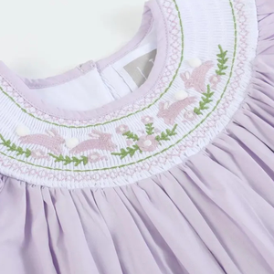 Robe en lin doux smocké faite à la main pour bébé filles Style décontracté pour le premier anniversaire de l'enfant en bas âge OEM Made in Vietnam - Product Image 5