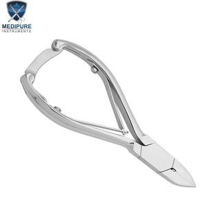 Coupe-ongles robuste en acier inoxydable avec poignée imprimée, lames concaves, double ressort de verrouillage, coupe-pédicure, outils de beauté - Product Image 5