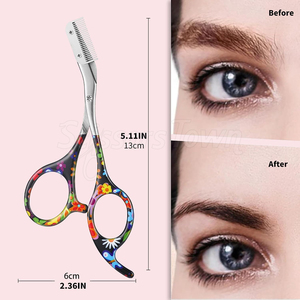 Small Lash <b>Scissors</b> <b>With</b> <b>Comb</b> For Precision Trimming And Eyelash Maintenance - Product Image 4