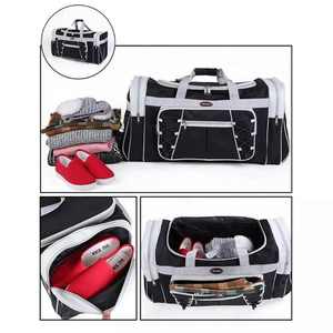 2024 personalizado nuevo seco húmedo separación viaje bolsa de equipaje de lona bolso de ocio personalizado Oxford Fitness bolsa de deporte para viajes de gimnasio - Product Image 4