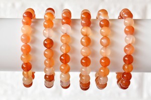 Best Stretchable Carnelian 8mm Round <b>Beaded</b> <b>Bracelet</b> Natural Healing Crystal <b>Bracelet</b> For Jewelry Meditation At Wholesale Price - Product Image 3