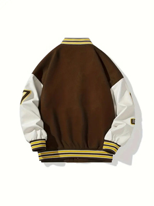 Wholesale Custom Made Letterman University <b>Wool</b> Down Jacket Plus Size High Quality <b>Fabric</b> jacket for men - Product Image 4