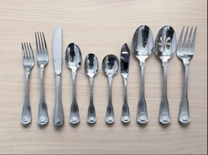 เครื่องนวดเนื้อสแตนเลส SUS304 ชุดช้อนส้อมปาร์ตี้แบบแบนทันสมัย Khanh Dang - Product Image 5