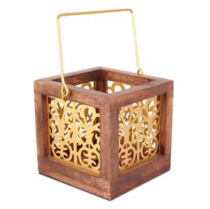 Customized Logo Retro-style Wooden <b>Candle</b> Holder with Antique Overlook & Top Notch <b>Carving</b> Work at Lowest Price - Product Image 4