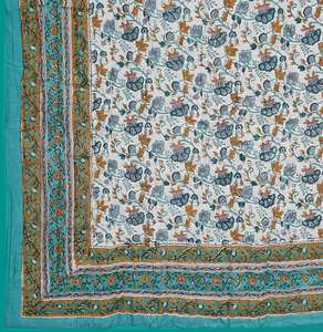 Edredón con estampado de bloque de mano, relleno de algodón, diseño de cama tamaño Queen, colcha Razai tejida, nuevo diseño, decoración Rajai - Product Image 4