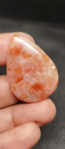 Pierre de soleil orange naturelle de haute qualité, cabochon lisse poli, pierre précieuse de 5 à 8 mm pour la fabrication de bijoux - Product Image 5