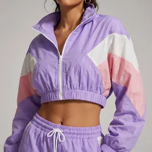 Ensemble de survêtement décontracté pour femme, 100% coton, écologique, respirant, coupe régulière, haut zippé pleine longueur, pantalon de jogging, hiver - Product Image 4