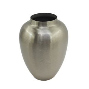 Decoración de mesa para sala de estar, florero de diseñador de Metal Chapado en plata, florero para decoración de suelo y pared - Product Image 1
