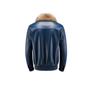 Nouveau meilleur Design veste en cuir pour hommes hiver automne veste mode col en fourrure coupe-vent chaud veste vêtements par maximiser l'usure - Product Image 2
