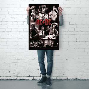 Modern AC/DC <b>Poster</b> Black Frame Paper Material for Wall Decor - Product Image 3