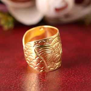 แหวนทองเหลืองหลายชั้นของผู้หญิงแหวนทองกลวงหนาชุบทองเครื่องประดับแฟชั่นสำหรับงานแต่งงานและงานเลี้ยง - Product Image 6