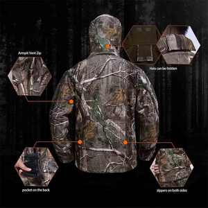 Vestes de chasse de haute qualité avec manches longues en cuir de vache, vente chaude, vêtements d'hiver élégants personnalisés, vestes de chasse pour hommes - Product Image 3