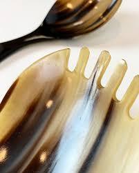 ช้อนส้อมเสิร์ฟสลัดควายฮอร์นเครื่องครัวอุปกรณ์บนโต๊ะอาหารอุปกรณ์รับประทานสลัด - Product Image 4