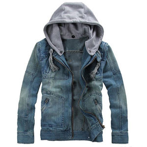<b>Men</b> Denim <b>Canvas</b> Winter <b>Jackets</b> Breathable Hooded Fleece Lined High Quality Best Custom Logo Button Oversized <b>Men's</b> <b>Jackets</b> - Product Image 1