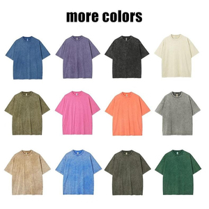 เสื้อยืดสตรีทแวร์ขายส่ง ผ้าคอตตอนหนา 300GSM ทรงโอเวอร์ไซส์ ล้างแบบวินเทจ ทำสีซีด พิมพ์ลาย DTG เสื้อยืดผู้ชายสั่งทำพิเศษ - Product Image 4