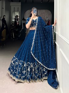 Mariage de créateur de Bollywood Lehenga belle Lehenga traditionnelle, avec chemisier fantaisie, demoiselle d'honneur de mariage de fête pakistanaise Dupatta - Product Image 2