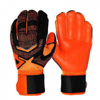 Guantes de portero de fútbol de cuero de alta calidad con degradado de color, diseño antideslizante y transpirable, guantes de fútbol Unisex