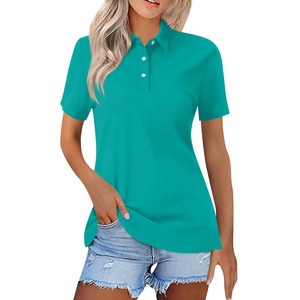Nouveaux polos respirants élégants polos décontractés unis en gros pour femmes Chemise pour femmes de qualité supérieure - Product Image 6