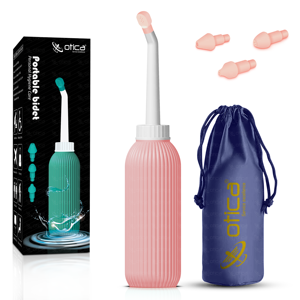 โอทิค้า พิงค์ ฉีดชำระแบบพกพา ได้รับการรับรองมาตรฐาน CE ขนาด 500 มล. |   ขวดฉีดพกพาพร้อมหัวฉีดแบบเอียงสำหรับการเดินทาง หลังคลอด และการดูแลเด็ก - Product Image 1