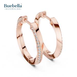 Pendientes de Plata de Ley 925 personalizados, aretes brillantes y sencillos para mujer, ropa de fiesta - Product Image 3