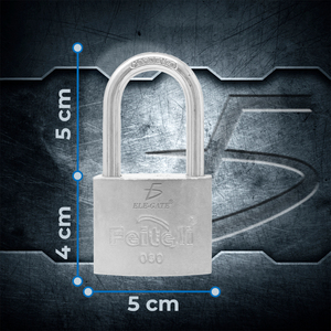 Lucchetto in Ferro a Gancio Corto 50 mm con Cilindro in Ottone - Product Image 4