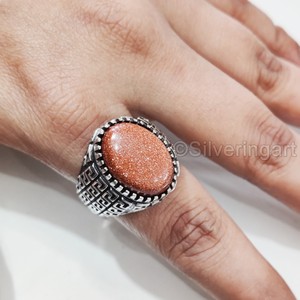 ขายส่งแหวนผู้ชายไฟธรรมชาติอัญมณีพลอยอัญมณีทุกขนาดเครื่องประดับวินเทจออตโตมัน925แหวนเงินสเตอร์ลิง - Product Image 5