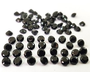 Spinelle noire naturelle ronde de 4 mm, taille facetée - Spinelle noire en vrac, pierre précieuse en vrac, qualité supérieure - Product Image 3