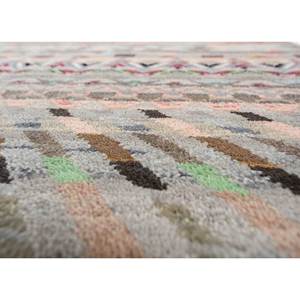 Tapis en laine et soie de bambou noué à la main Manchaha Lev-667 à motifs géométriques gris et noir pour la décoration de la maison et du salon - Product Image 3
